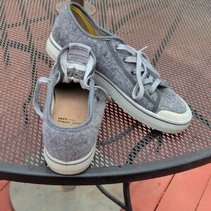 Gray Felt Low-Top Sneakers